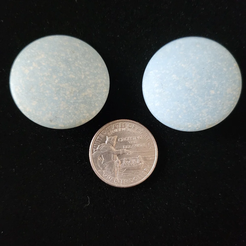 VTG Light Blue Clip on Earrings
